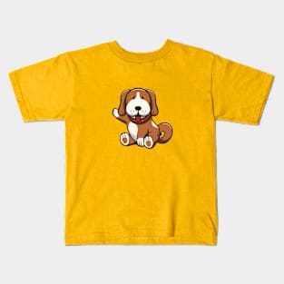 Cute Smiling Dog Kids T-Shirt
